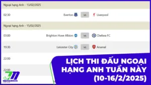 Lịch thi đấu và phát sóng giải Ngoại Hạng Anh tuần này (10-16/2/2025)
